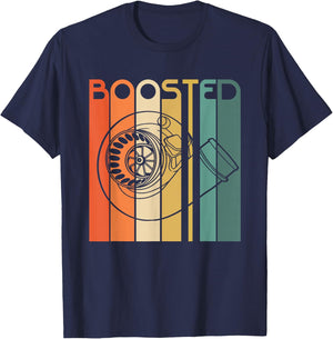 Retro Vintage Turbo Boosted Turbo T Shirt T-Shirt - T-Shirt | Navy