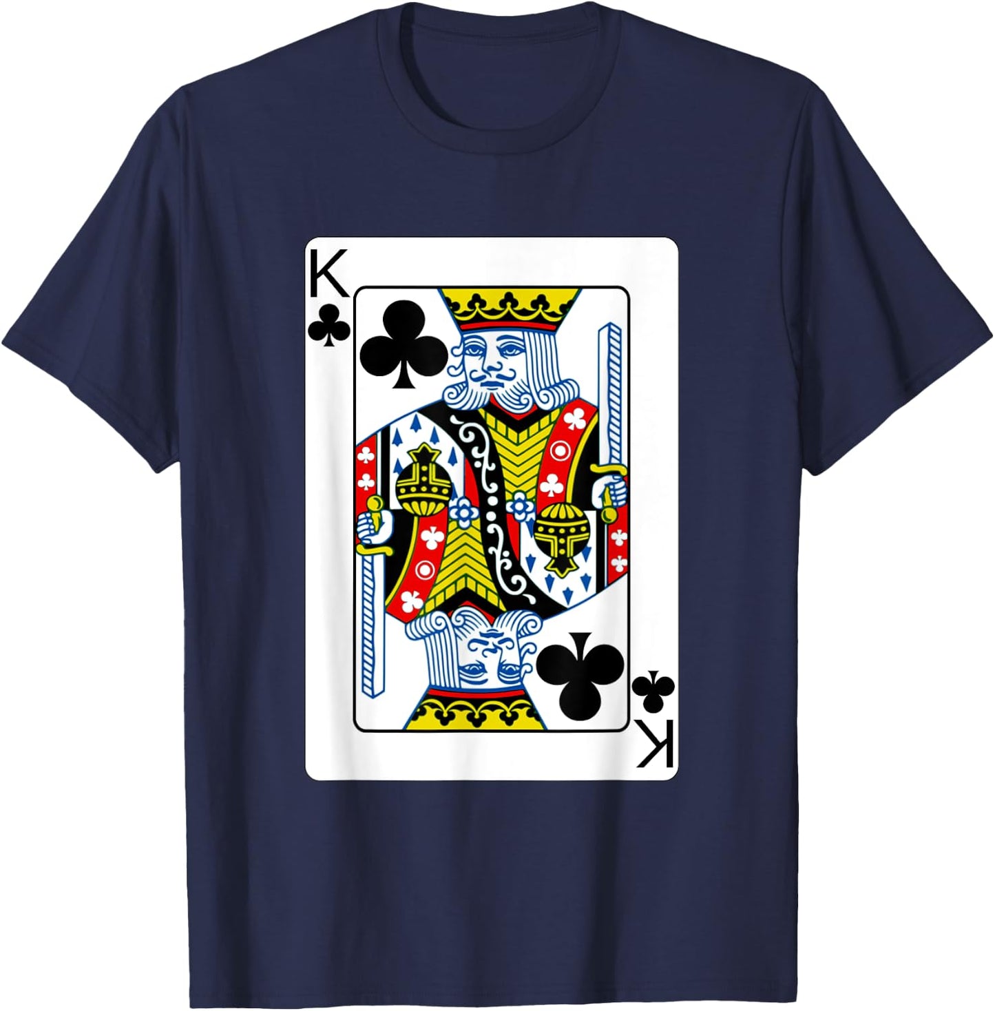King Of Clubs Playing Card Poker Player Costume T-Shirt - T-Shirt | Navy