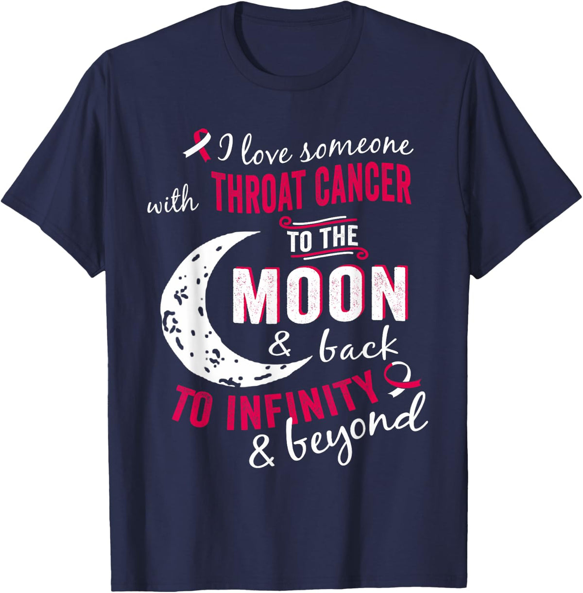Throat Cancer Awareness Shirt /Men T-Shirt - T-Shirt | Navy