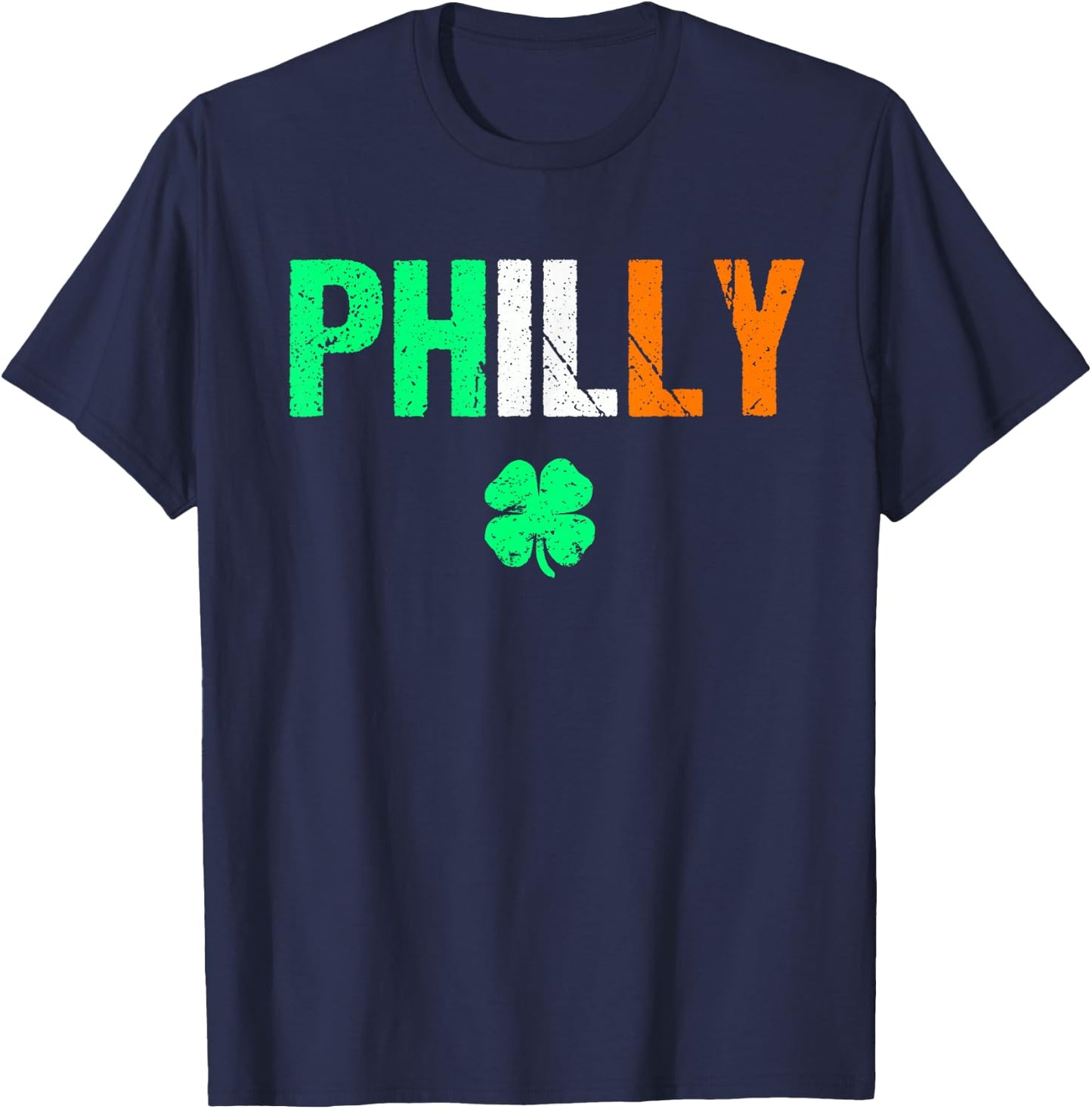 Philly Irish Shirt | Philadelphia Saint Patrick's Day T-Shirt - T-Shirt | Navy
