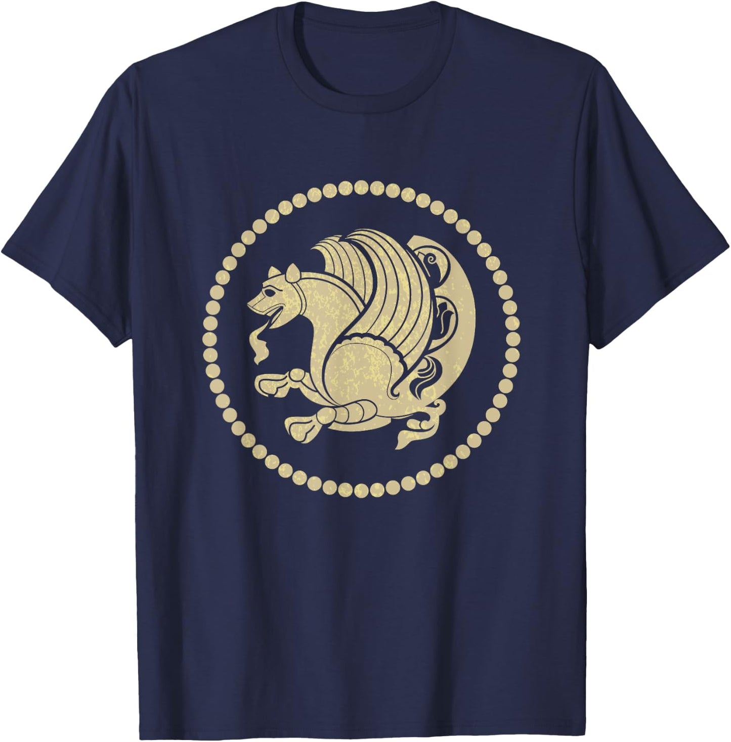 Simurgh Iranian Mythology Senmurv Persia Symbol T-Shirt - T-Shirt | Navy