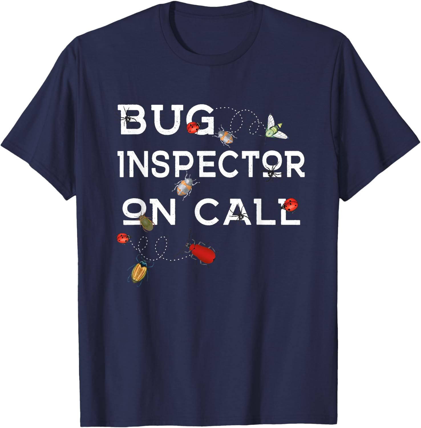 Kids Bug Inspector Shirt On Call Boy Girl T-Shirt - T-Shirt | Navy