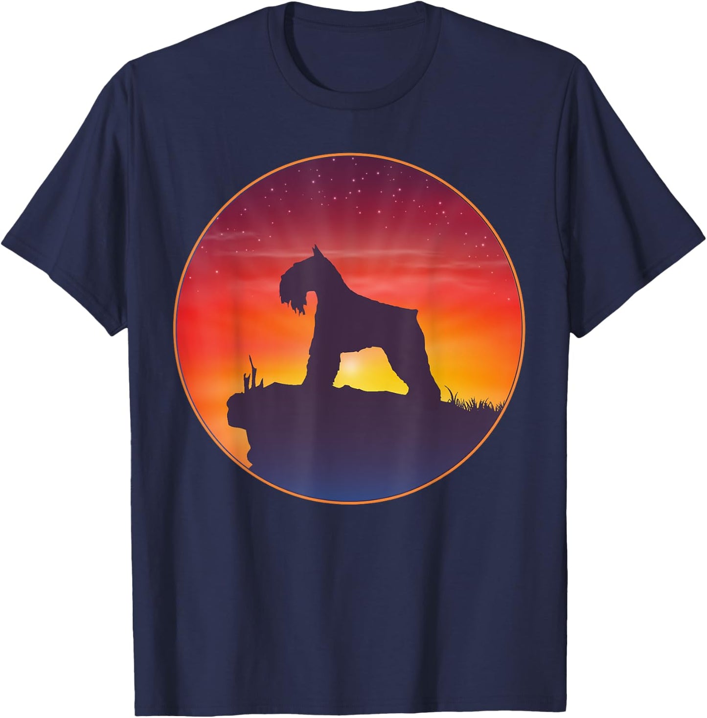 Schnauzer Standard Miniature & Giant-Schnauzer Dog Men Women Kids T-Shirt - T-Shirt | Navy