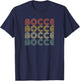 Bocce Shirt Retro Vintage 70's Men Women Gift Bocce T-Shirt - T-Shirt | Navy