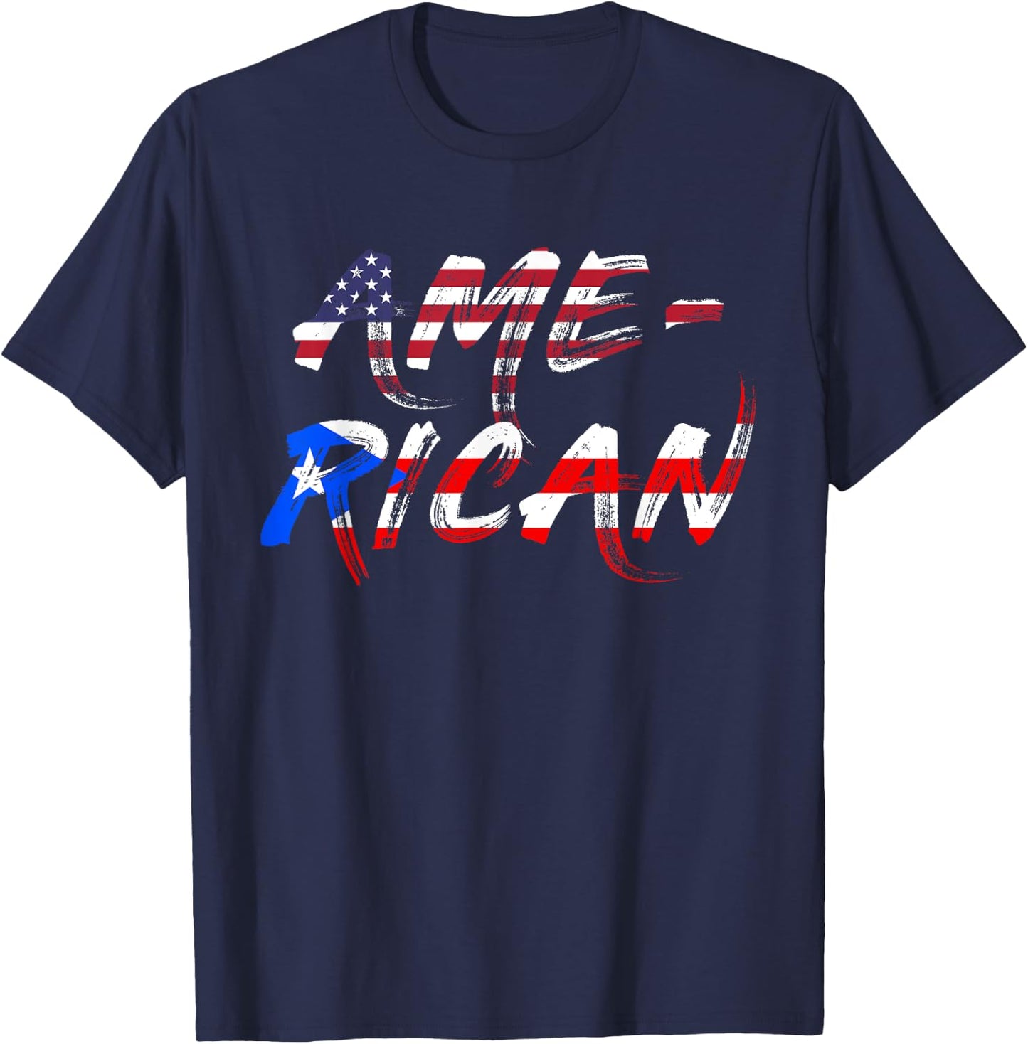 American Puerto Rican USA Puerto Rico Boricua T-Shirt - T-Shirt | Navy