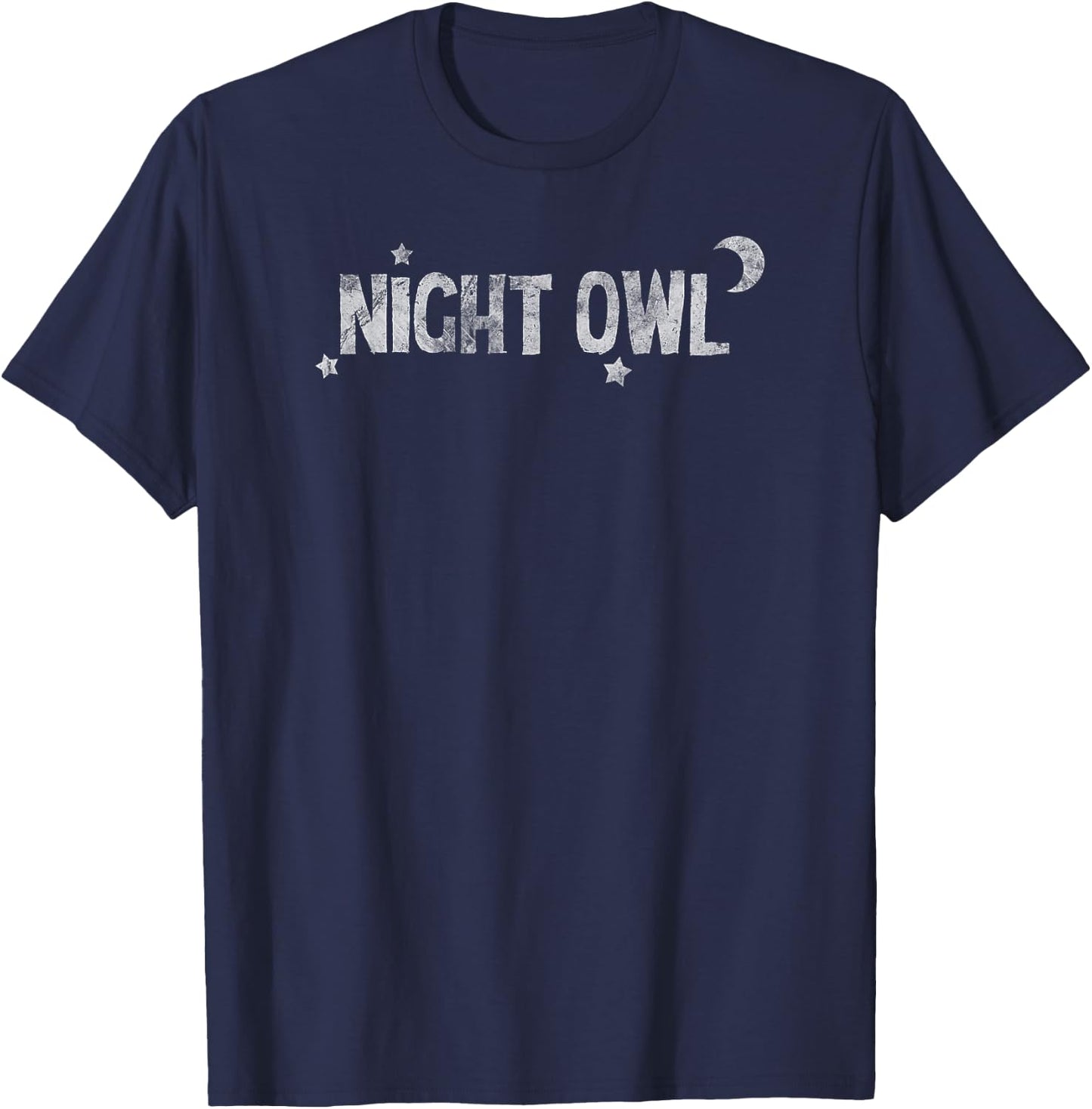 Night Owl , night time, moon, stars, night lover T-Shirt - T-Shirt | Navy