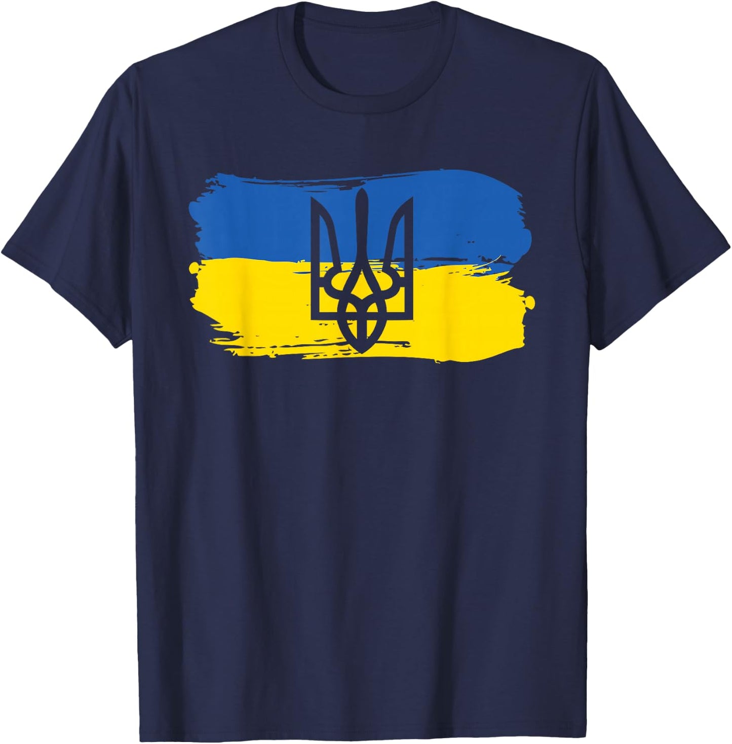 Ukraine Ukrainian Flag Ukrainians Gift T-Shirt - T-Shirt | Navy