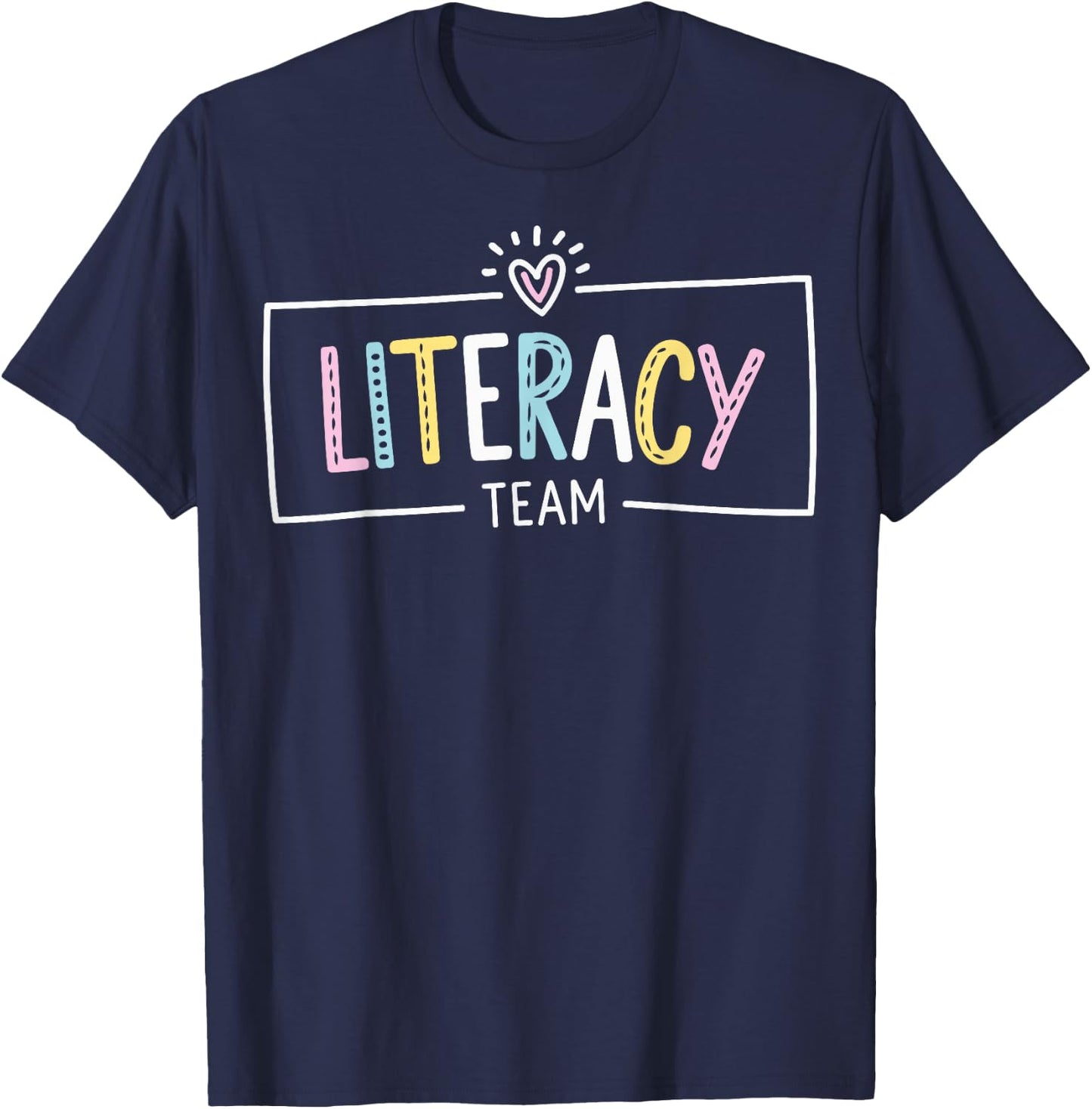 Literacy Team Teacher T-Shirt - T-Shirt | Navy