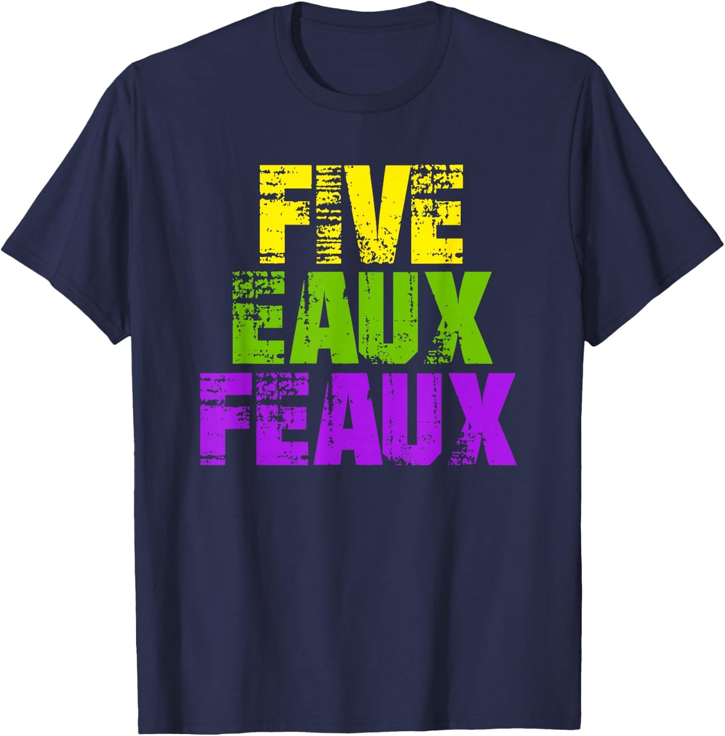 Five Eaux Feaux NOLA New Orleans Louisiana 2020 T-Shirt - T-Shirt | Navy