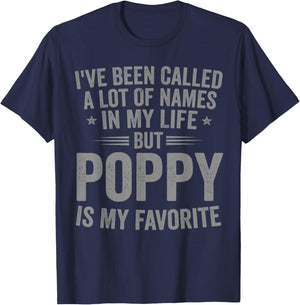 Poppy is My Favorite Name Funny T-Shirt - T-Shirt | Navy
