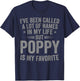 Poppy is My Favorite Name Funny T-Shirt - T-Shirt | Navy