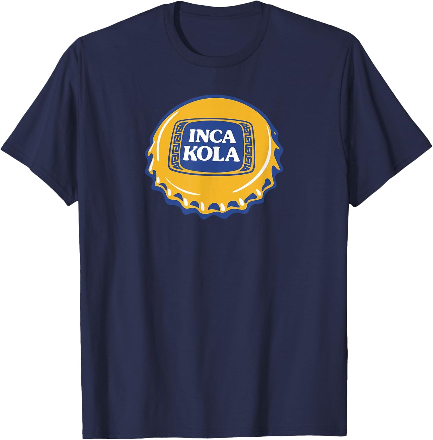 Peru Soda Bottle Inca Kola Bubble gum Drinks Food T-Shirt - T-Shirt | Navy