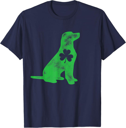 Labrador St Patricks Day Boys Men Dog Lover Shamrock Gift T-Shirt - T-Shirt | Navy