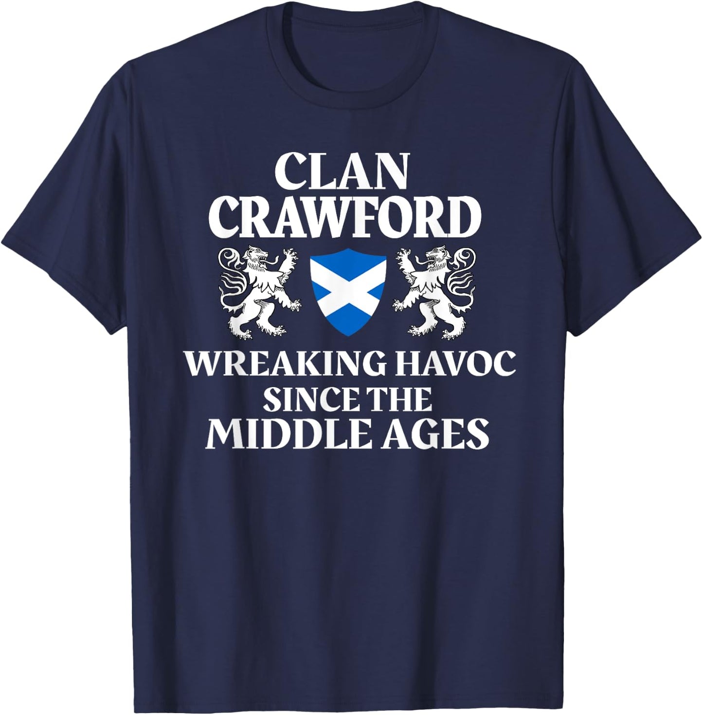 Crawford Scottish Family Clan Scotland Name T-Shirt - T-Shirt | Navy