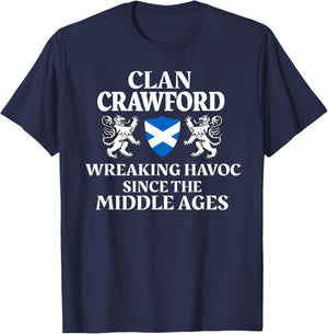 Crawford Scottish Family Clan Scotland Name T-Shirt - T-Shirt | Navy