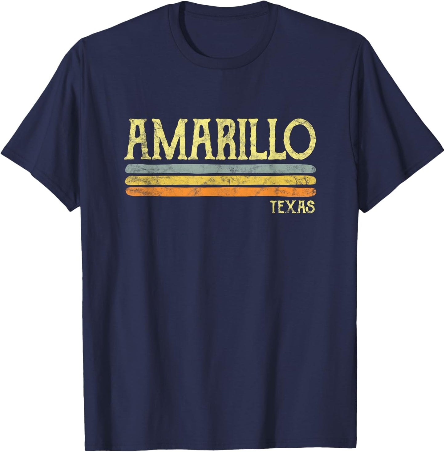Vintage Amarillo Texas Tx Love Gift Souvenir T-Shirt - T-Shirt | Navy