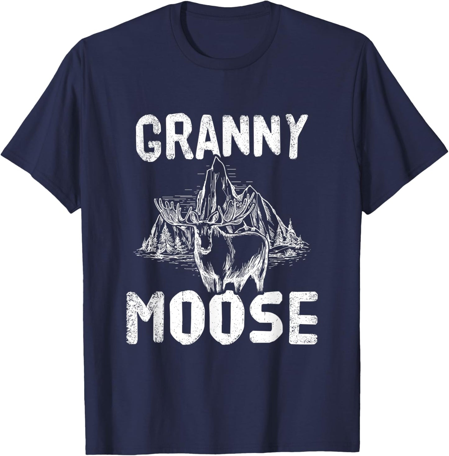 Granny Moose Family Matching Hunting Hunter Grandma Gift T-Shirt - T-Shirt | Navy