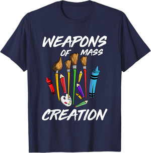 Weapons of Mass Creation Art T Shirt T-Shirt - T-Shirt | Navy