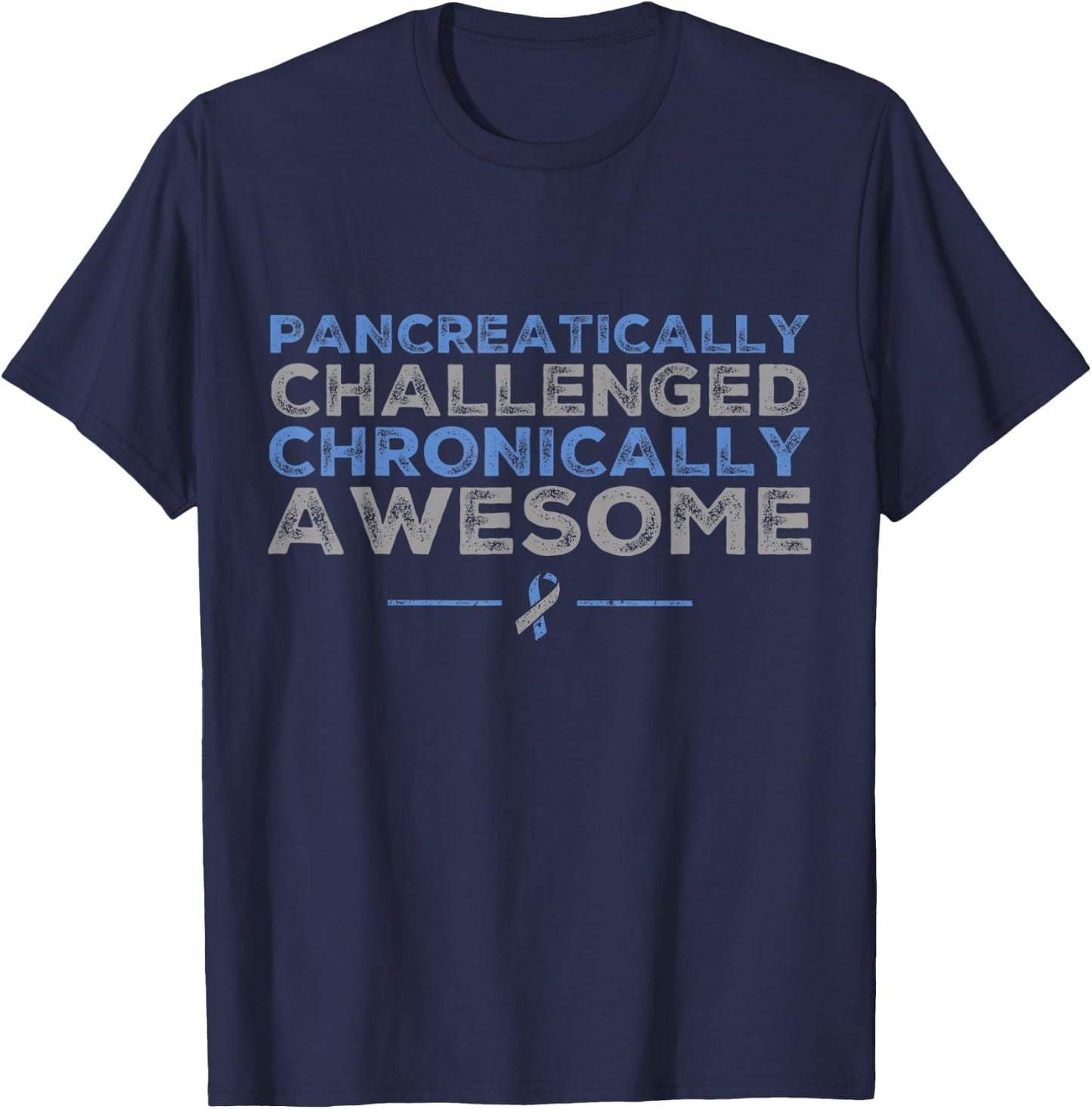 Funny Diabetes Awareness - T1D T2D Diabetic Pancreas T-Shirt - T-Shirt | Navy