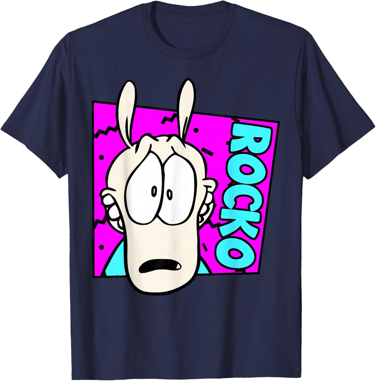 Nickelodeon Rocko's Modern Life Large Character T-Shirt - T-Shirt | Navy