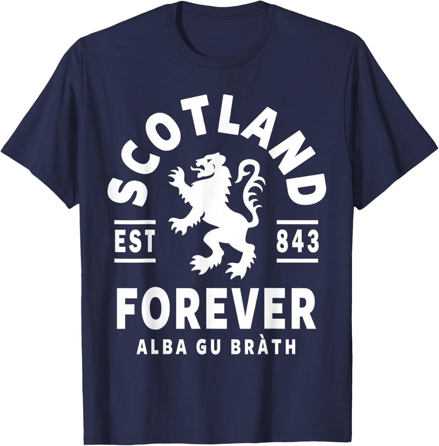 Scotland Forever Scottish Shirt Rampant Lion T-Shirt - T-Shirt | Navy