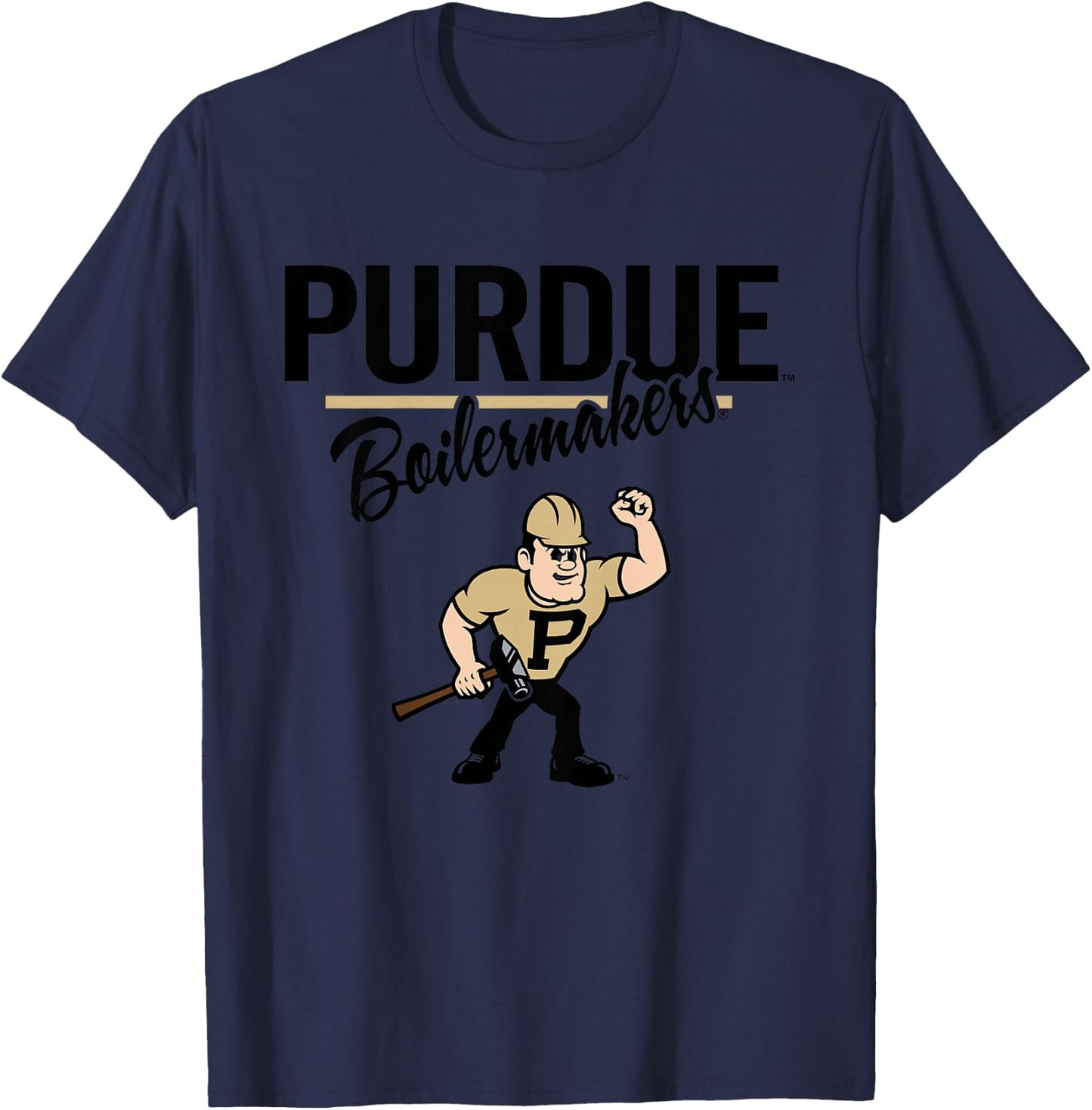Kids Purdue Boilermakers Kid's Mascot White Officially Licensed T-Shirt - T-Shirt | Navy