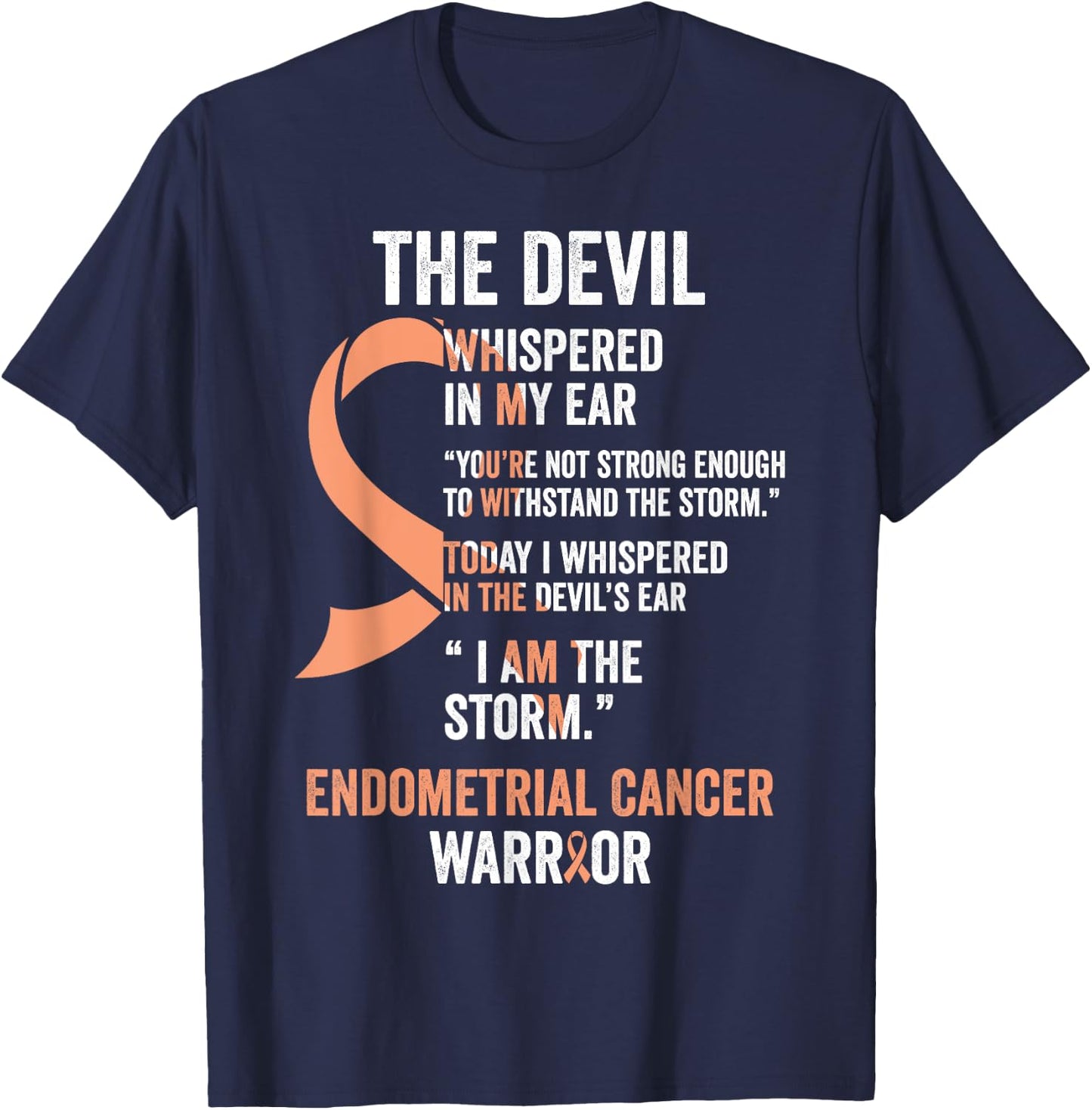 The Devil- Endometrial Cancer Awareness Ribbon T-Shirt - T-Shirt | Navy