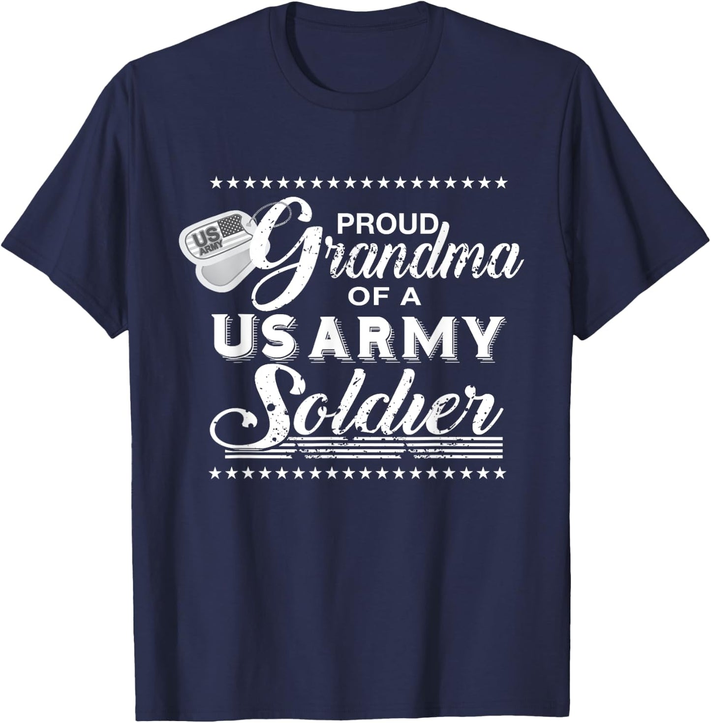 Proud Grandma of a US Army Soldier Shirt T-Shirt - T-Shirt | Navy