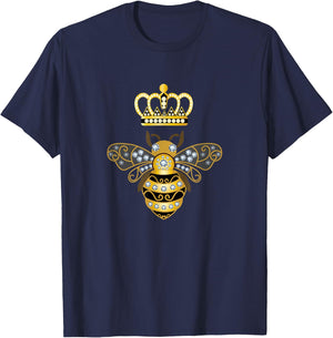 Queen Bee Shirt, Honey Bee Shirt, Bug Shirt, Vintage T-Shirt - T-Shirt | Navy
