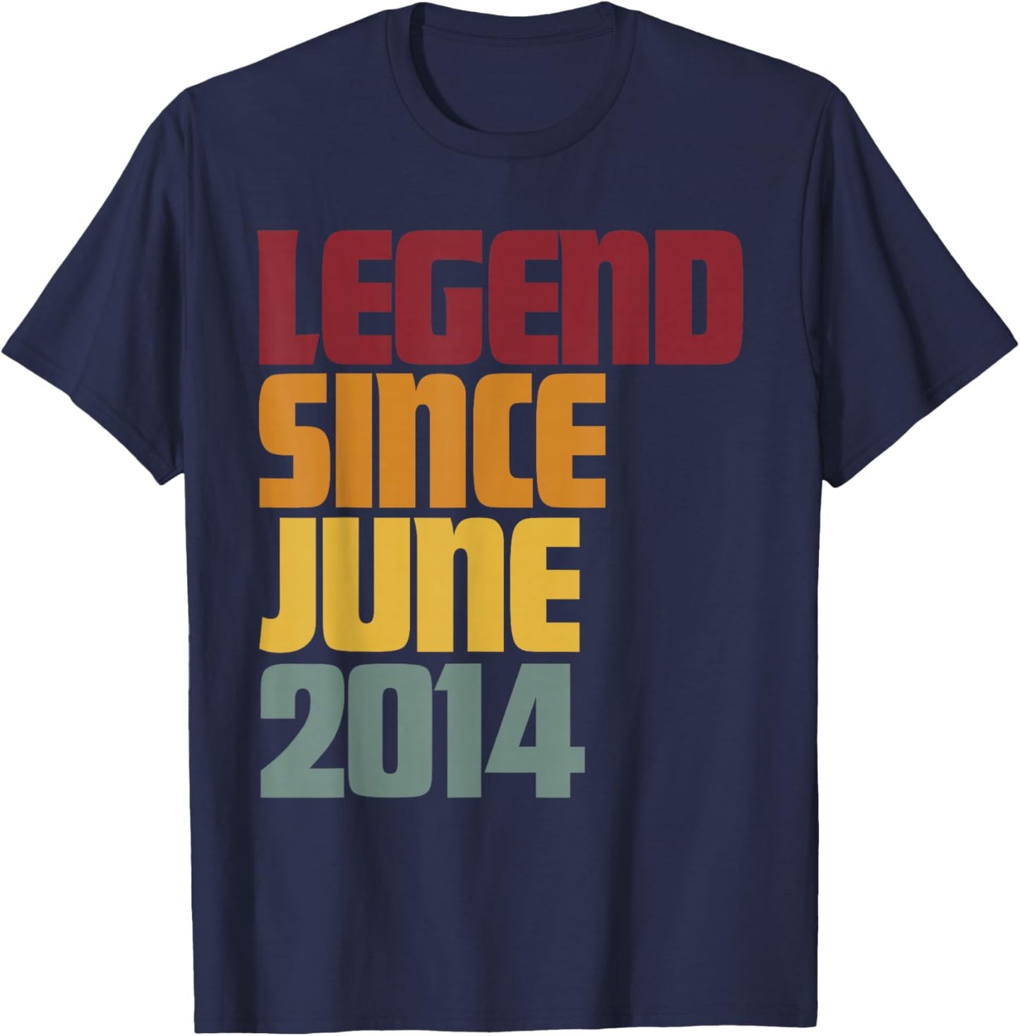 Legend Since June 2014 12th Birthday - Vintage T-Shirt - T-Shirt | Navy
