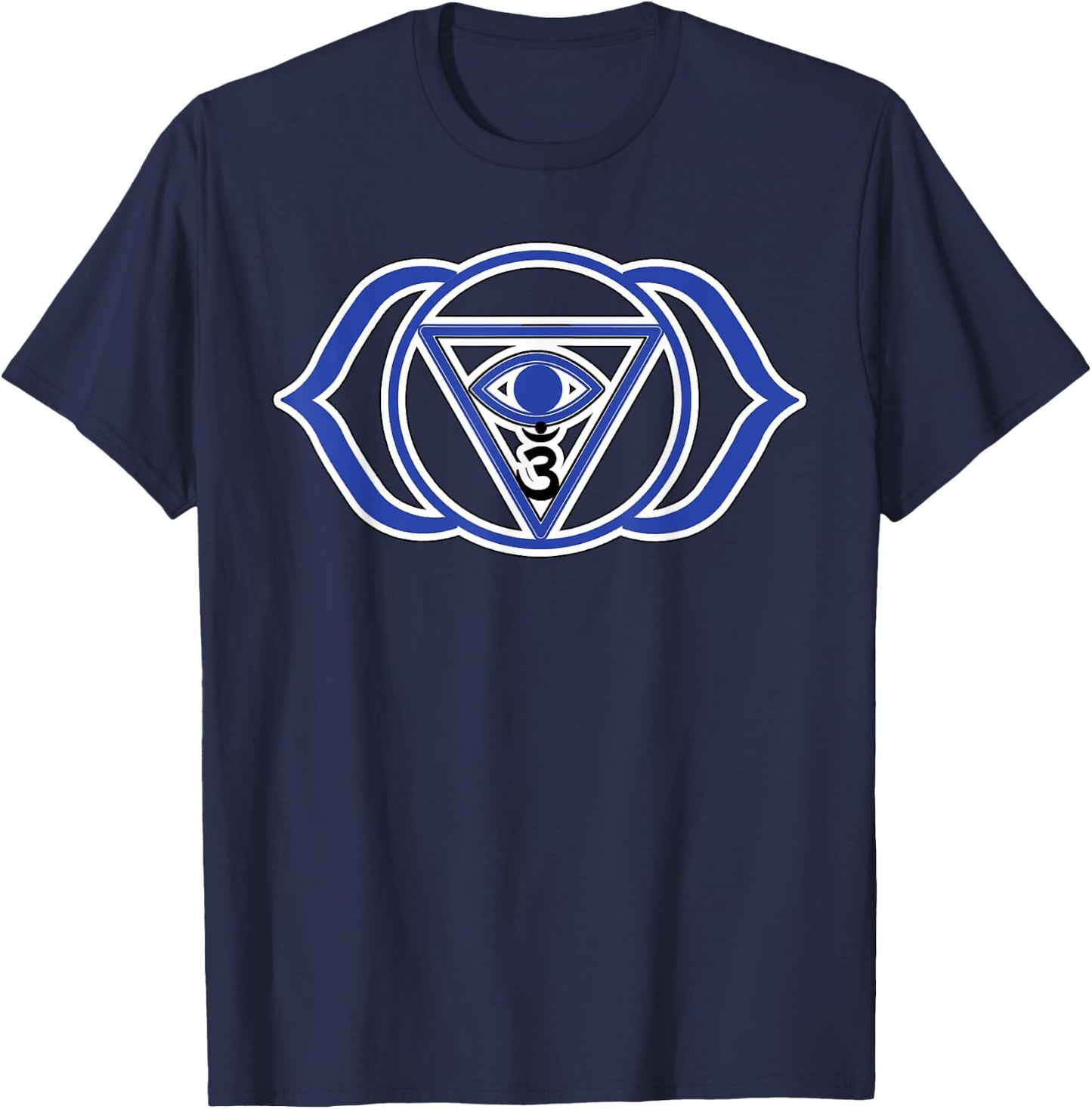 Yoga Ajna Awareness Third Eye Blue Chakra T-Shirt - T-Shirt | Navy