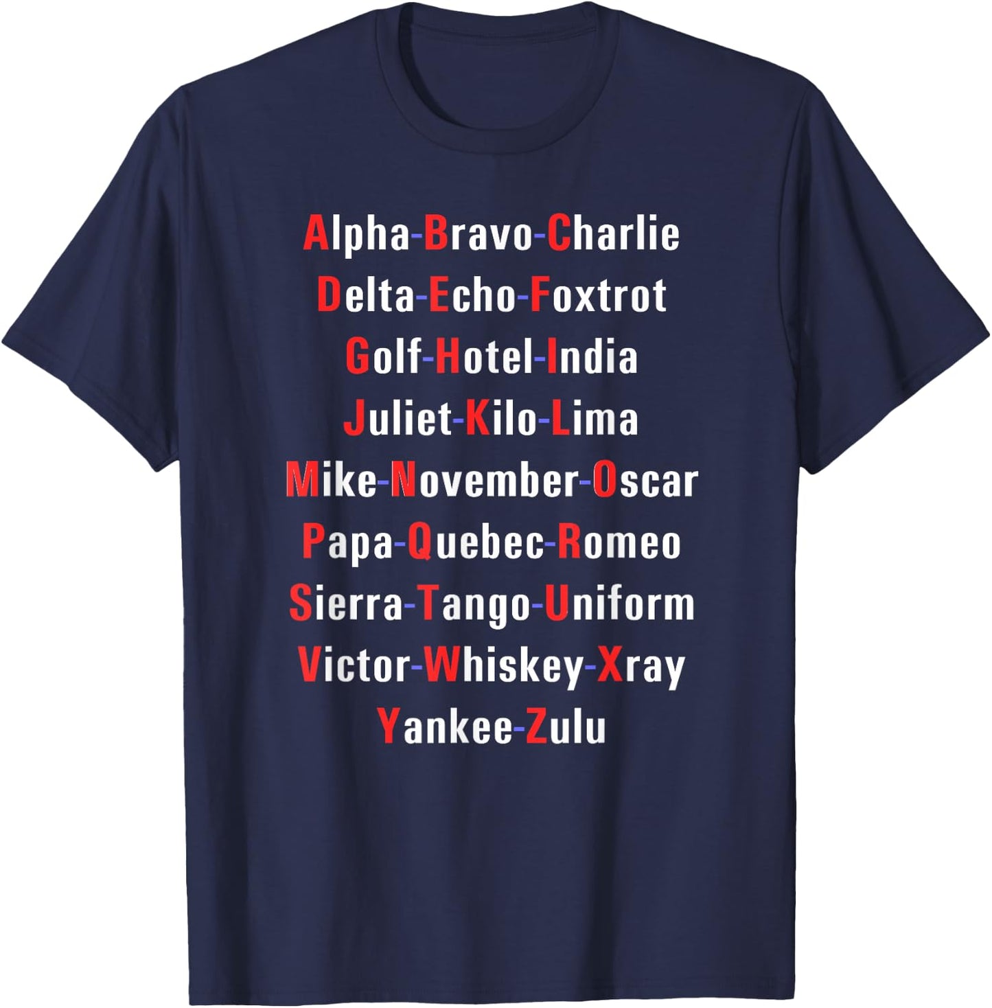 Alpha Bravo Charlie American T-Shirt - T-Shirt | Navy