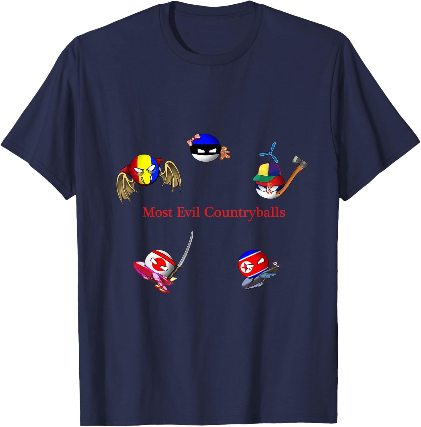 Most Evil Countryballs T-Shirt - T-Shirt | Navy