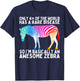Rare Disease Awareness Day Zebra Ribbon T-Shirt - T-Shirt | Navy