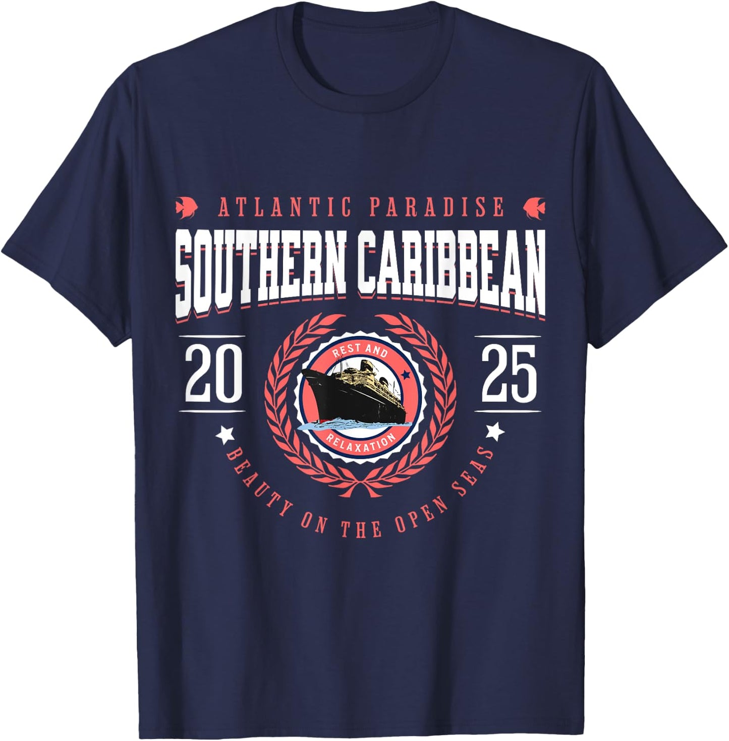 Southern Caribbean Cruise 2025 Vacation Souvenir T-Shirt - T-Shirt | Navy
