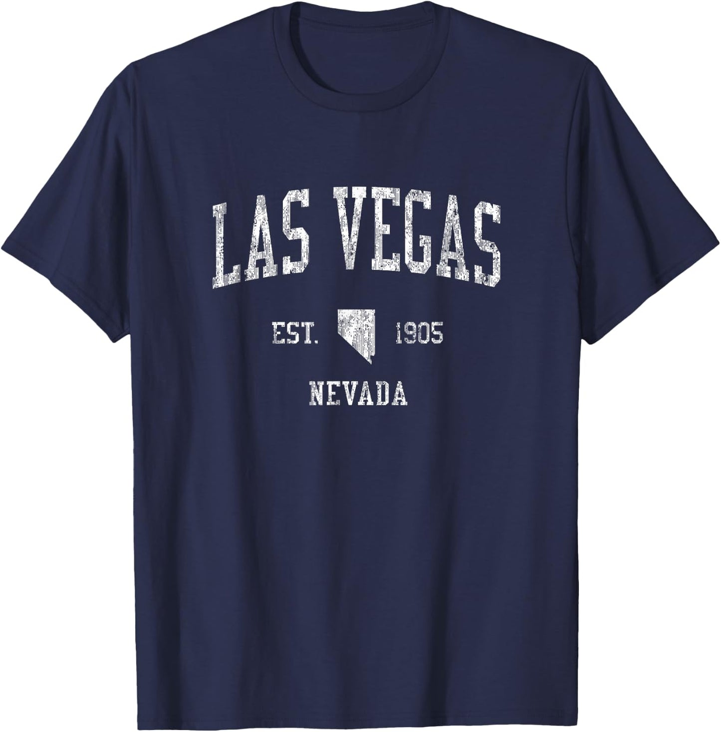 Las Vegas Nevada NV Vintage Sports Design Retro T-Shirt - T-Shirt | Navy