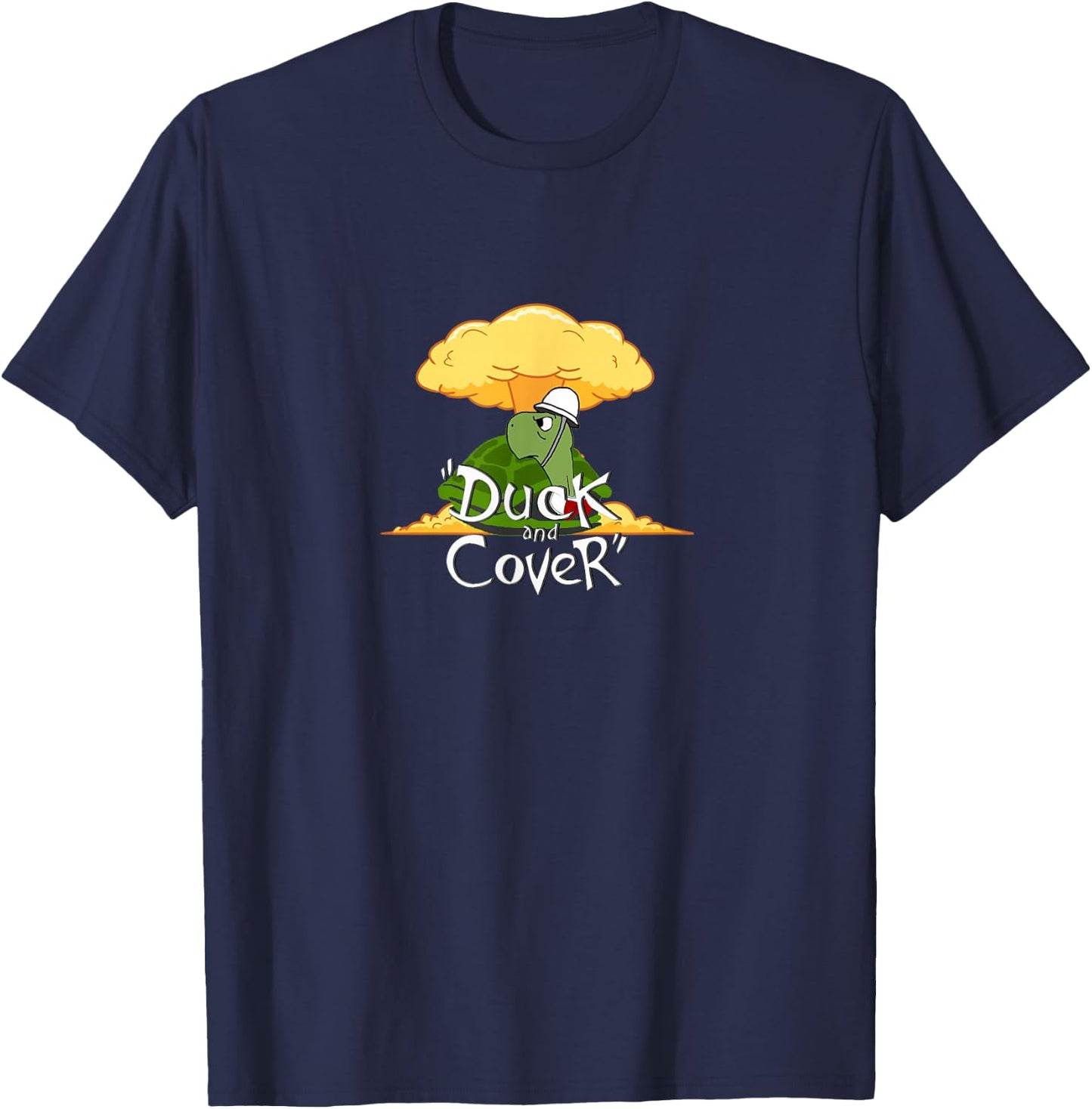 Bert the Turtle Duck and Cover T-Shirt - T-Shirt | Navy