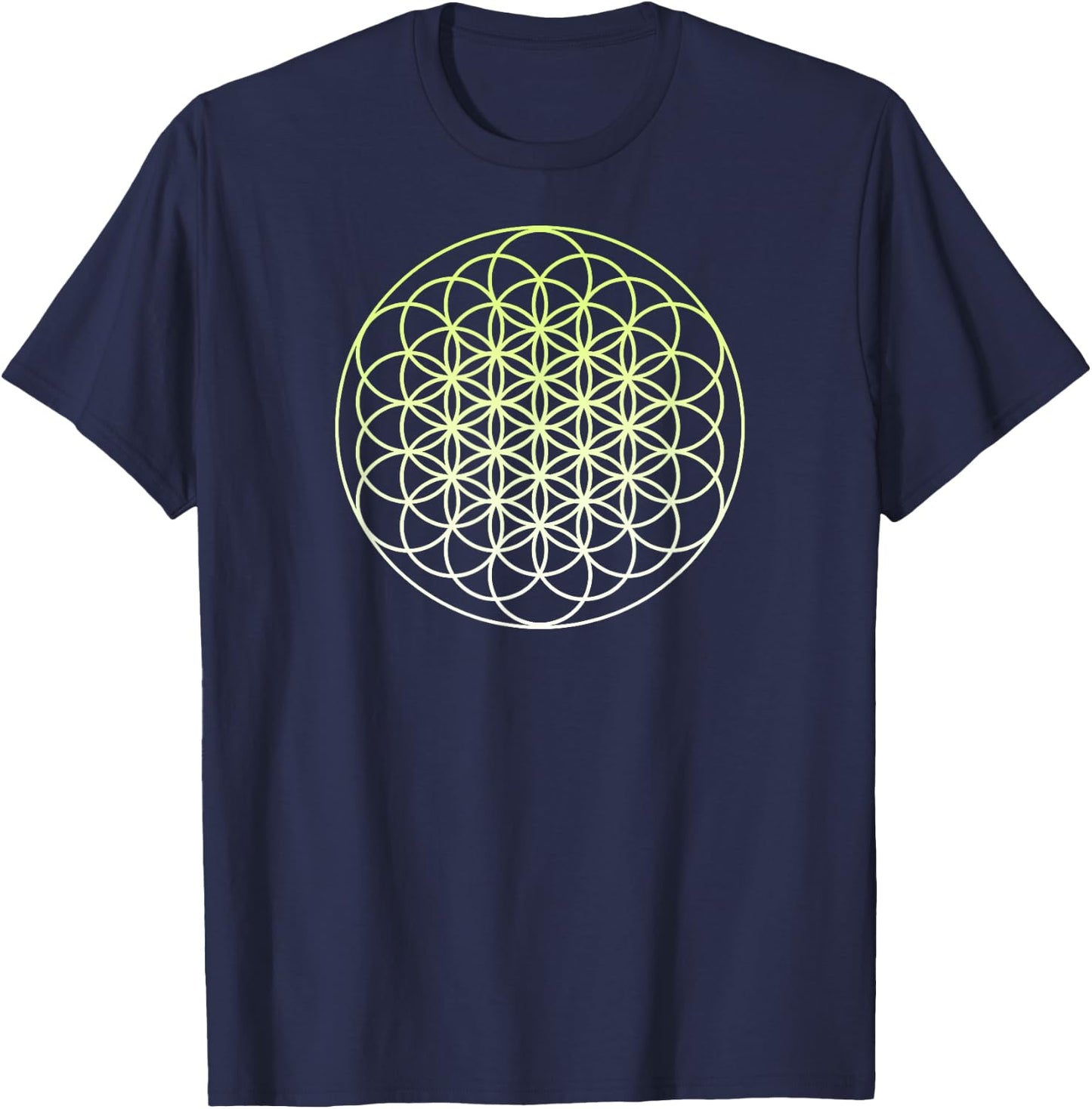 Sacred Geometry Shirt - Flower of Life Shirt T-Shirt - T-Shirt | Navy