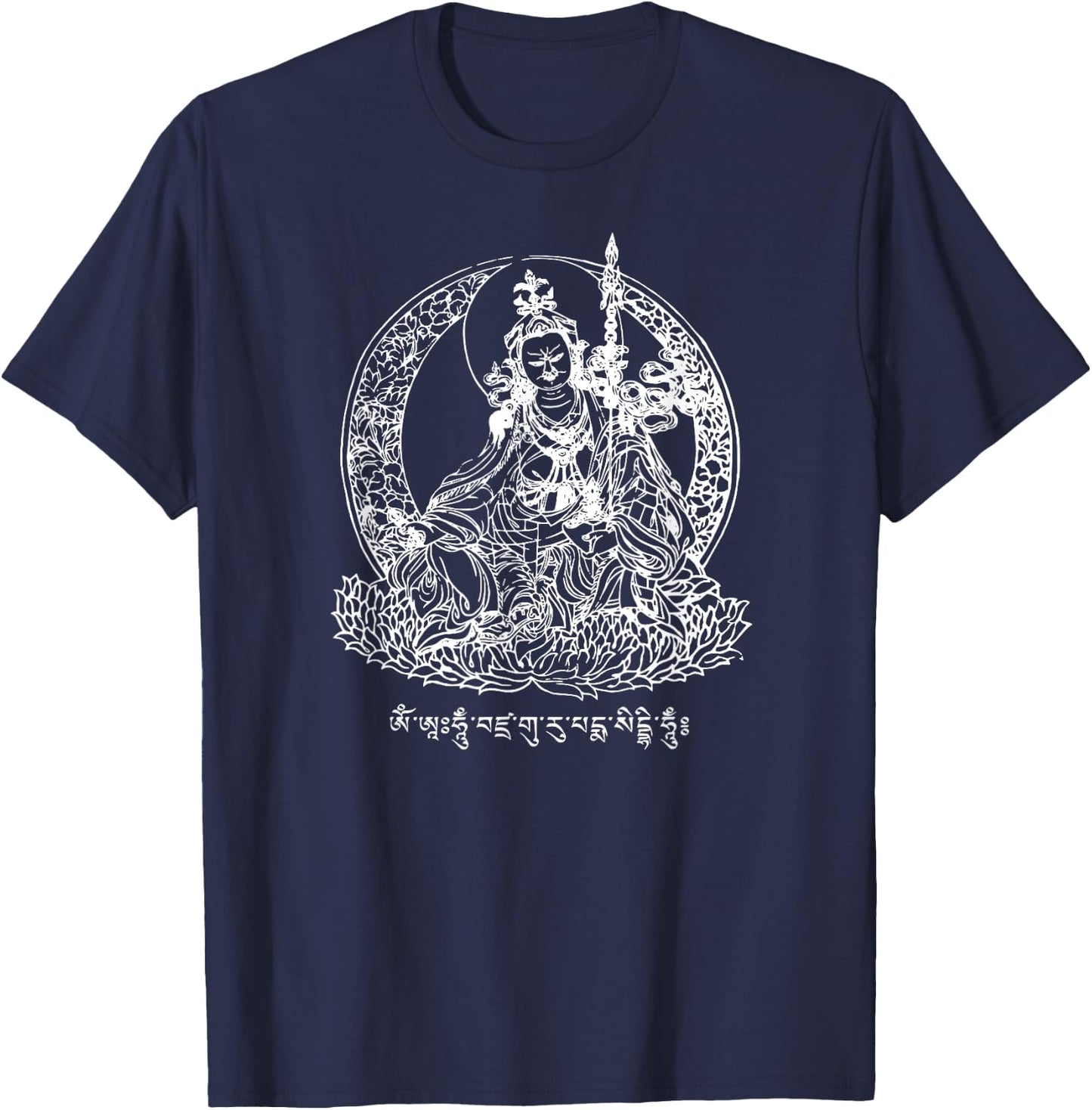 Padmasambhava Guru Rinpoche Tibetan Buddhist Buddha T-Shirt - T-Shirt | Navy