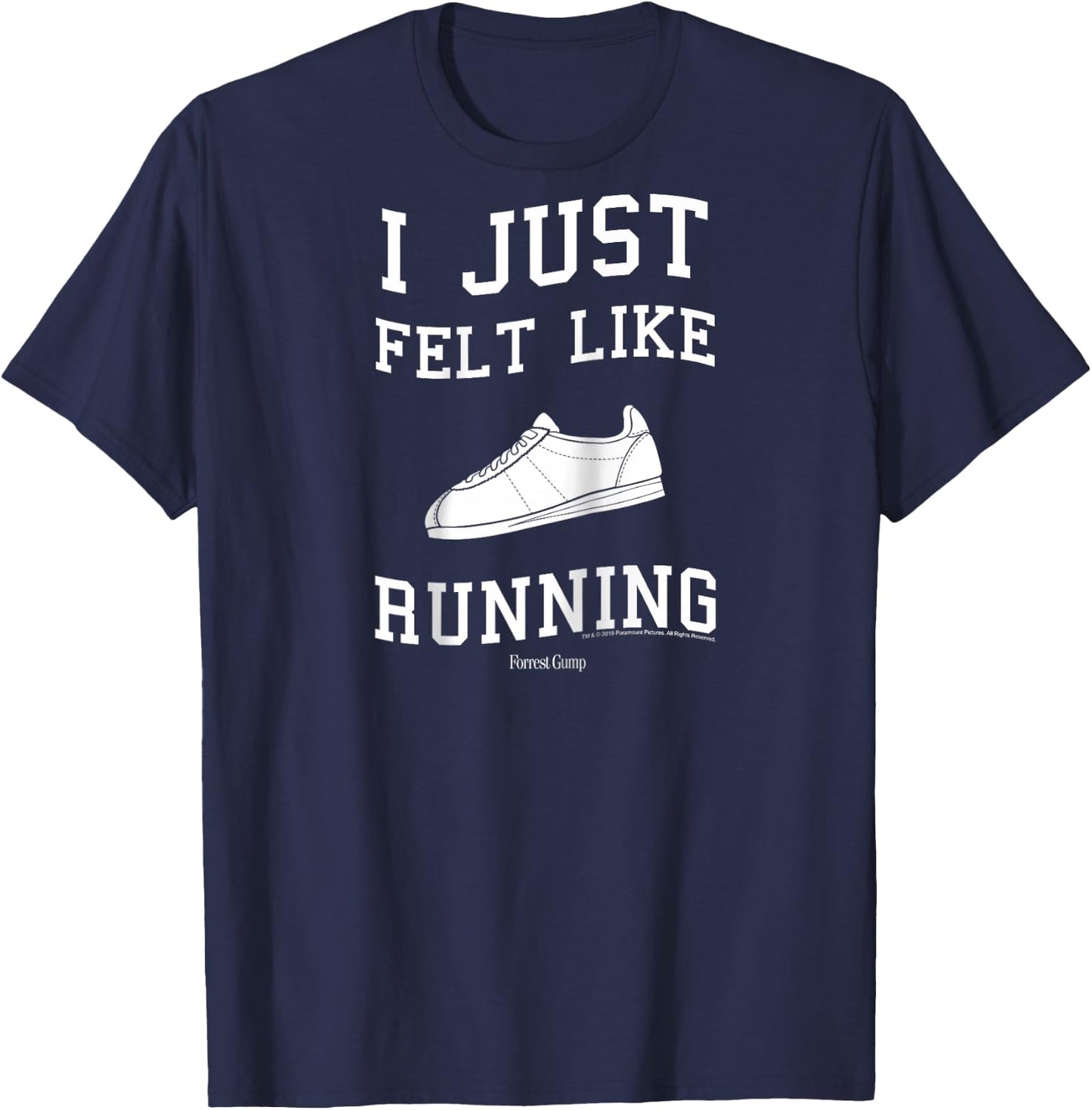 Forrest Gump I Just Felt Like Running Quote Raglan Baseball T-Shirt - T-Shirt | Navy