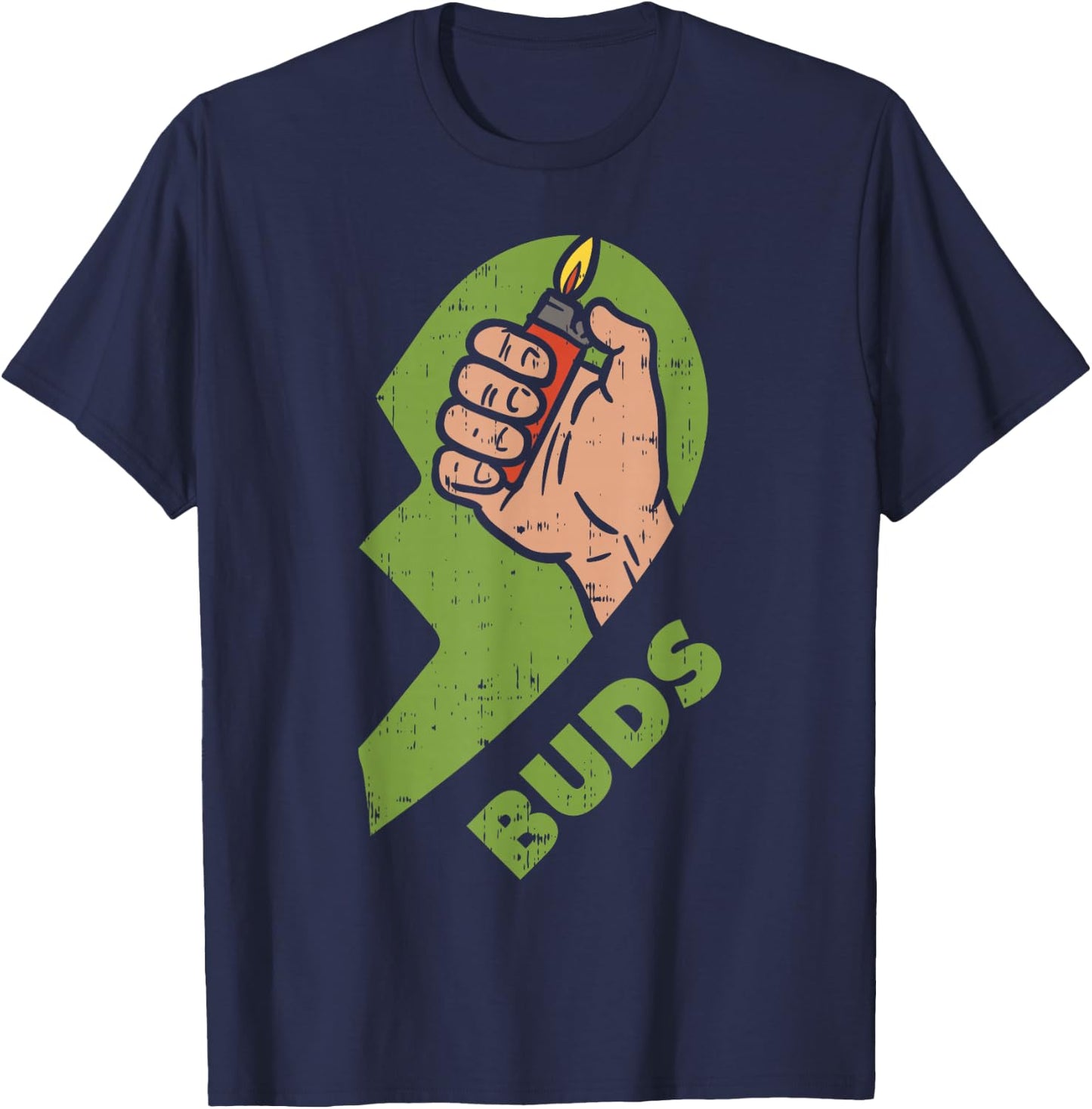 Best Buds Weed Matching Couple Shirt Lighter Stoner Friends T-Shirt - T-Shirt | Navy