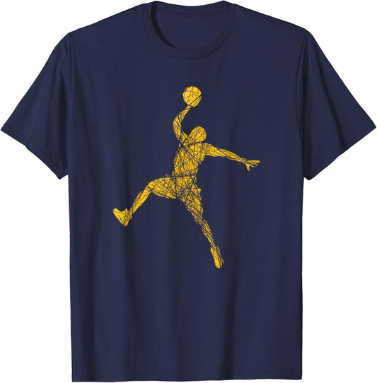 Basketball Sports Fan Men Kids Youth Player T-Shirt - T-Shirt | Navy