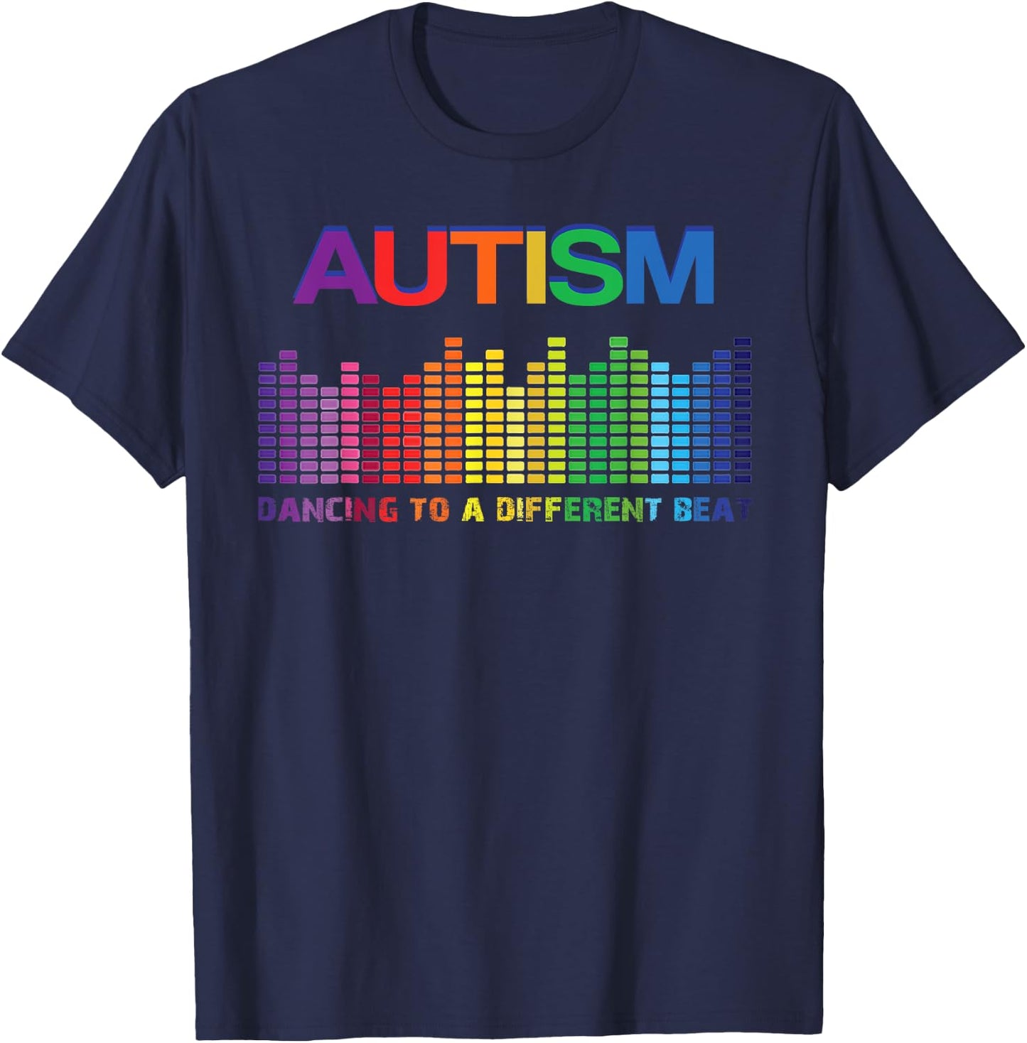 Autism Puzzle Autism Awareness Dancing To A Different Beat T-Shirt - T-Shirt | Navy