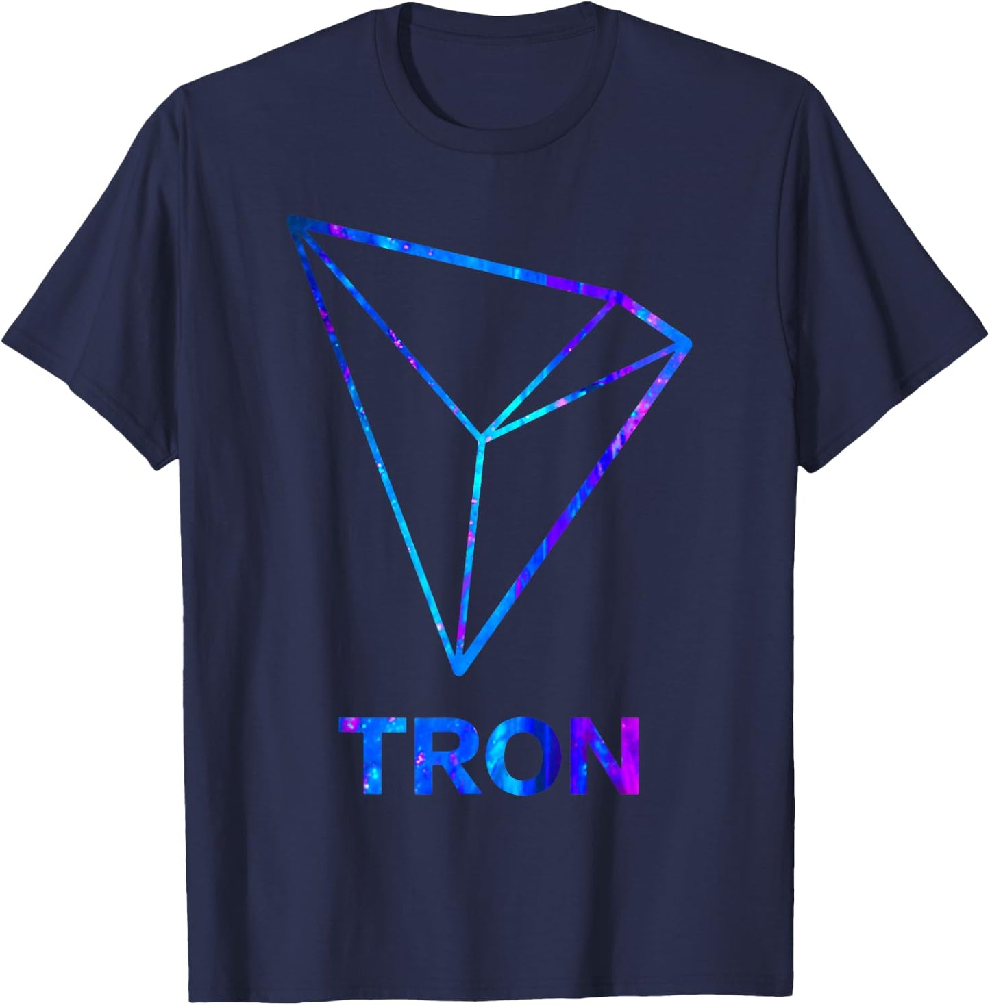 Official Logo TRON Shirt - TRX HODL Astral T-Shirt - T-Shirt | Navy