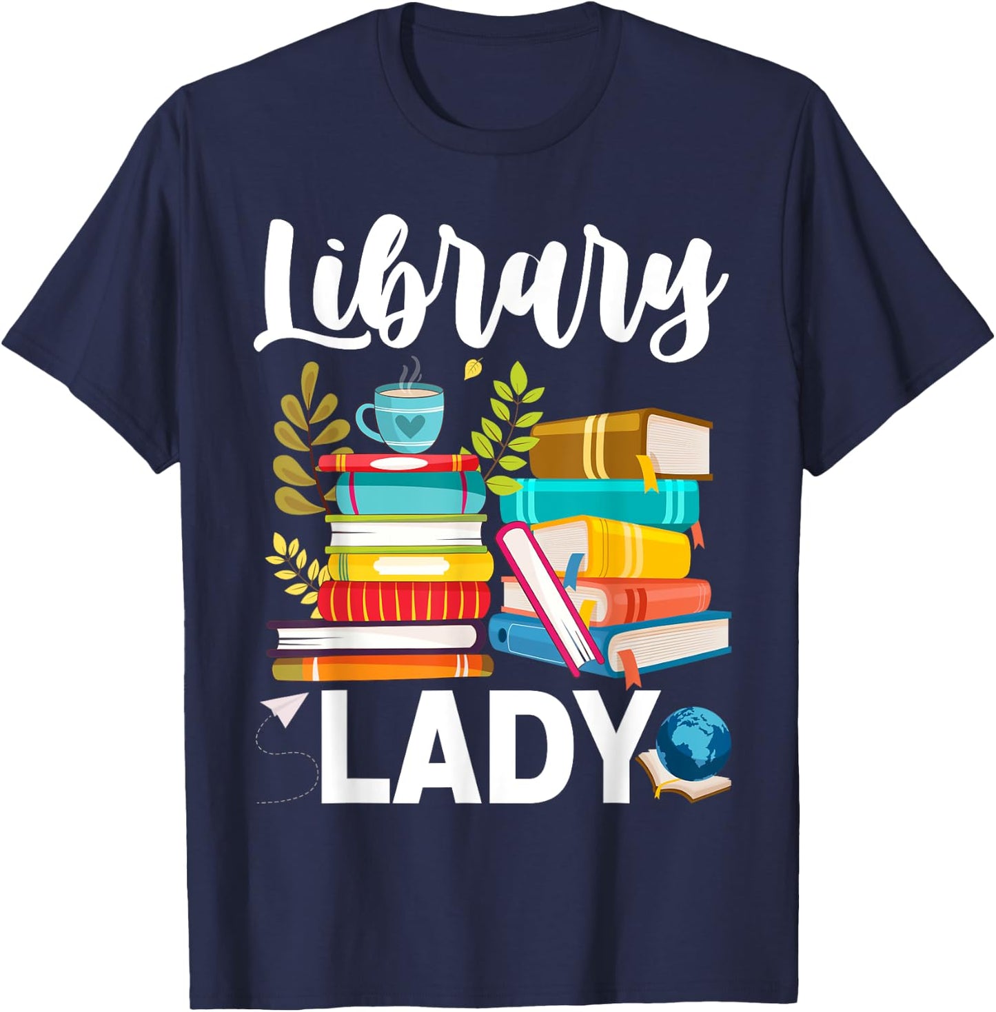 Funny Library Lady Librarian Library Assistant T-Shirt - T-Shirt | Navy