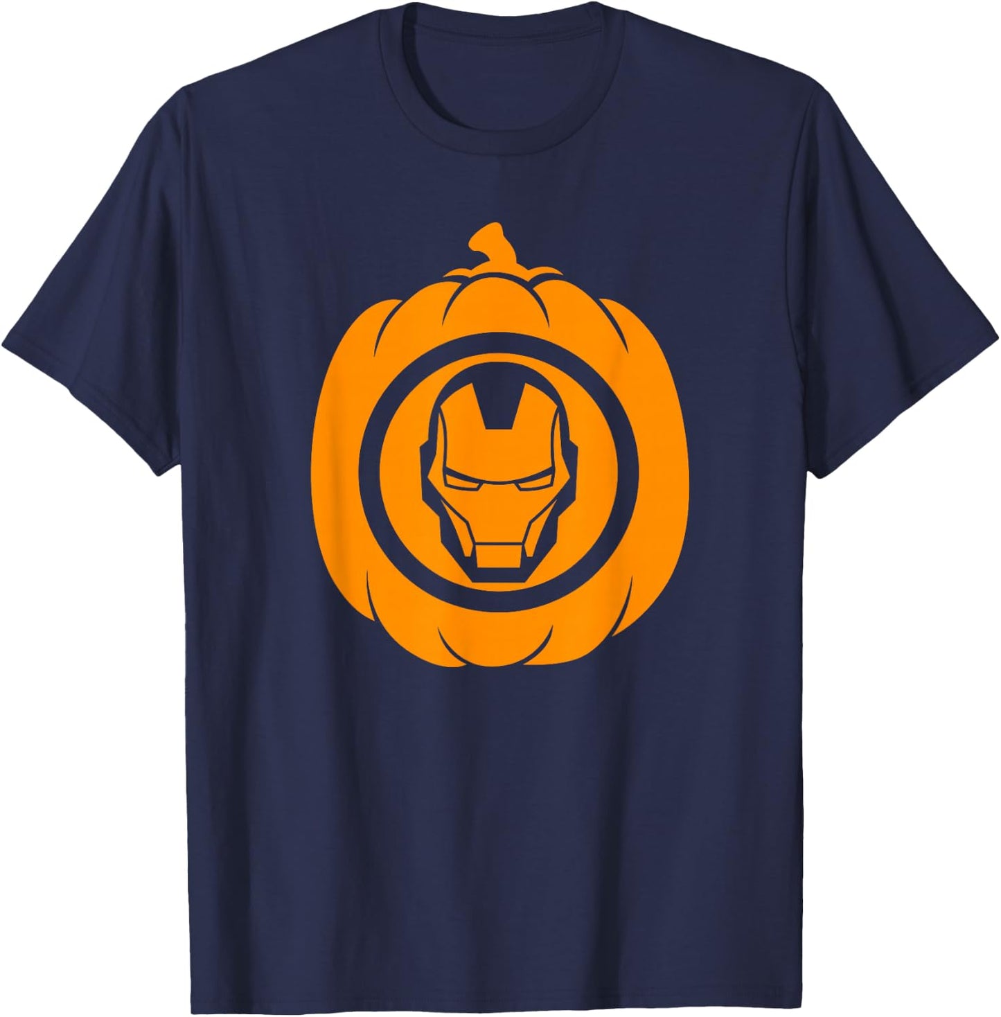 Marvel Iron Man Pumpkin Halloween T-Shirt - T-Shirt | Navy