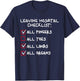 Leaving Hospital Checklist Broken Toe Surgery Recovery 2025 T-Shirt - T-Shirt | Navy
