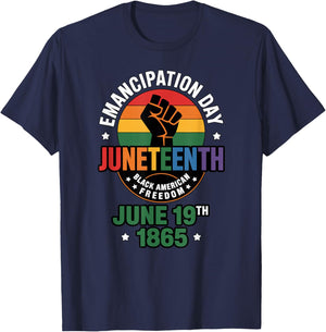 Juneteenth Emancipation Day T-Shirt - T-Shirt | Navy