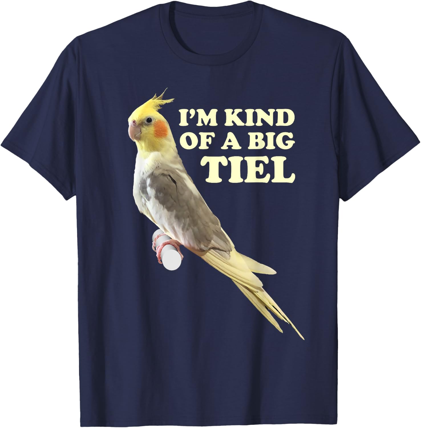 Funny Cute Cockatiel Gift Men Parrot Lover T-Shirt - T-Shirt | Navy