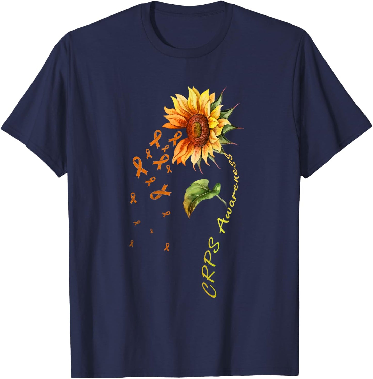 CRPS Awareness Sunflower Shirt T-Shirt - T-Shirt | Navy